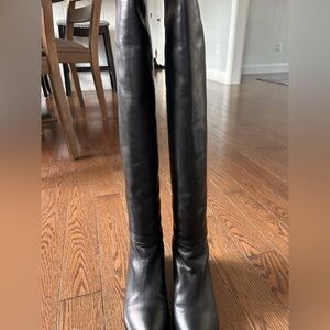 Alexander Wang Black Leather Knee-High Boots